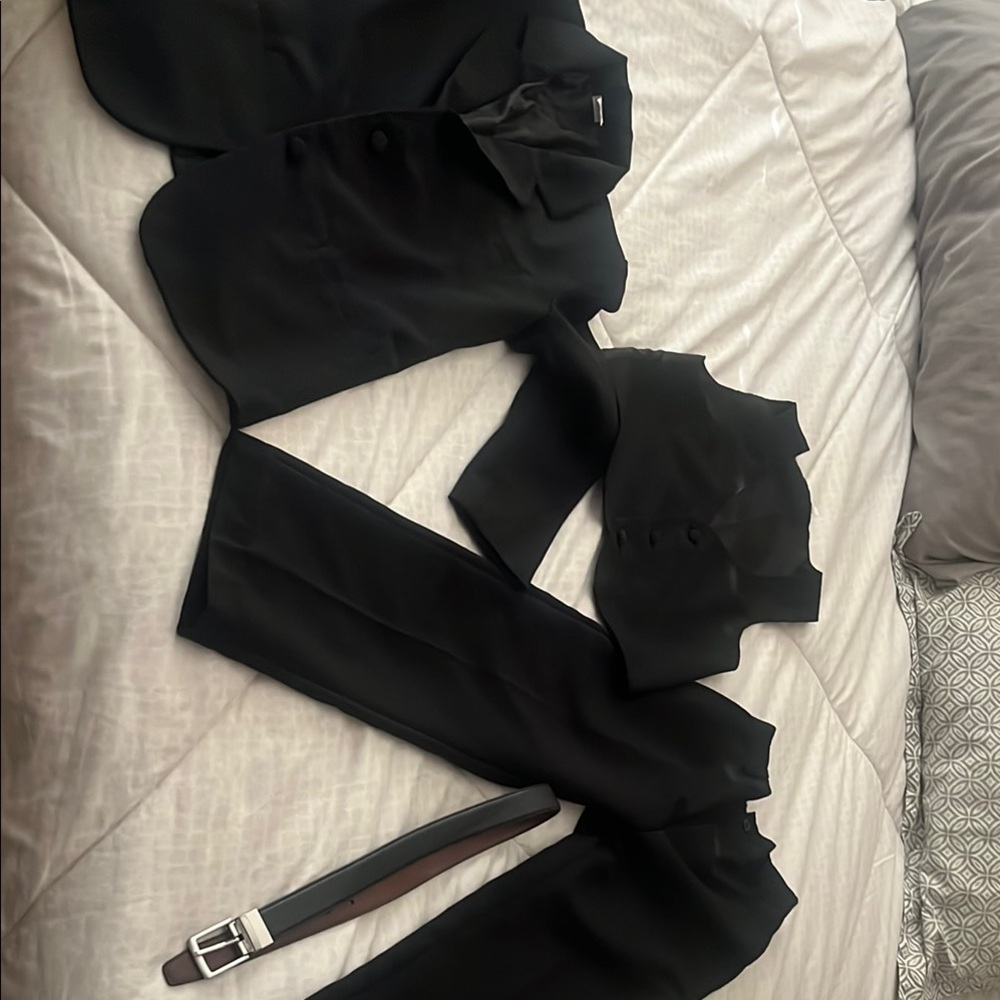 Black Boys suit with belt